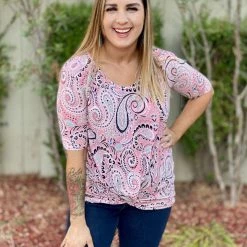 Boutique Simplified New Arrivals Perfectly Paisley Twist Top