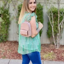 Boutique Simplified Open Pastures Shirred Woven Top