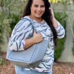 Boutique Simplified Zebra Diva 3/4 Sleeve Top New Arrivals