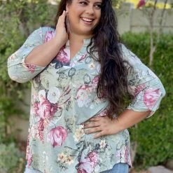 Boutique Simplified Picture Perfect 3/4 Sleeve Tunic New Arrivals