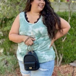 Boutique Simplified How Far I'll Go Lace Trim Tank New Arrivals