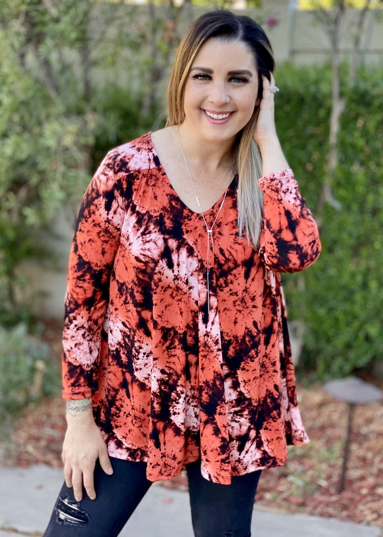 Boutique Simplified Sedona Sunset Long Sleeve Swing Tunic New Arrivals 8 Boutique Simplified Sedona Sunset Long Sleeve Swing Tunic New Arrivals