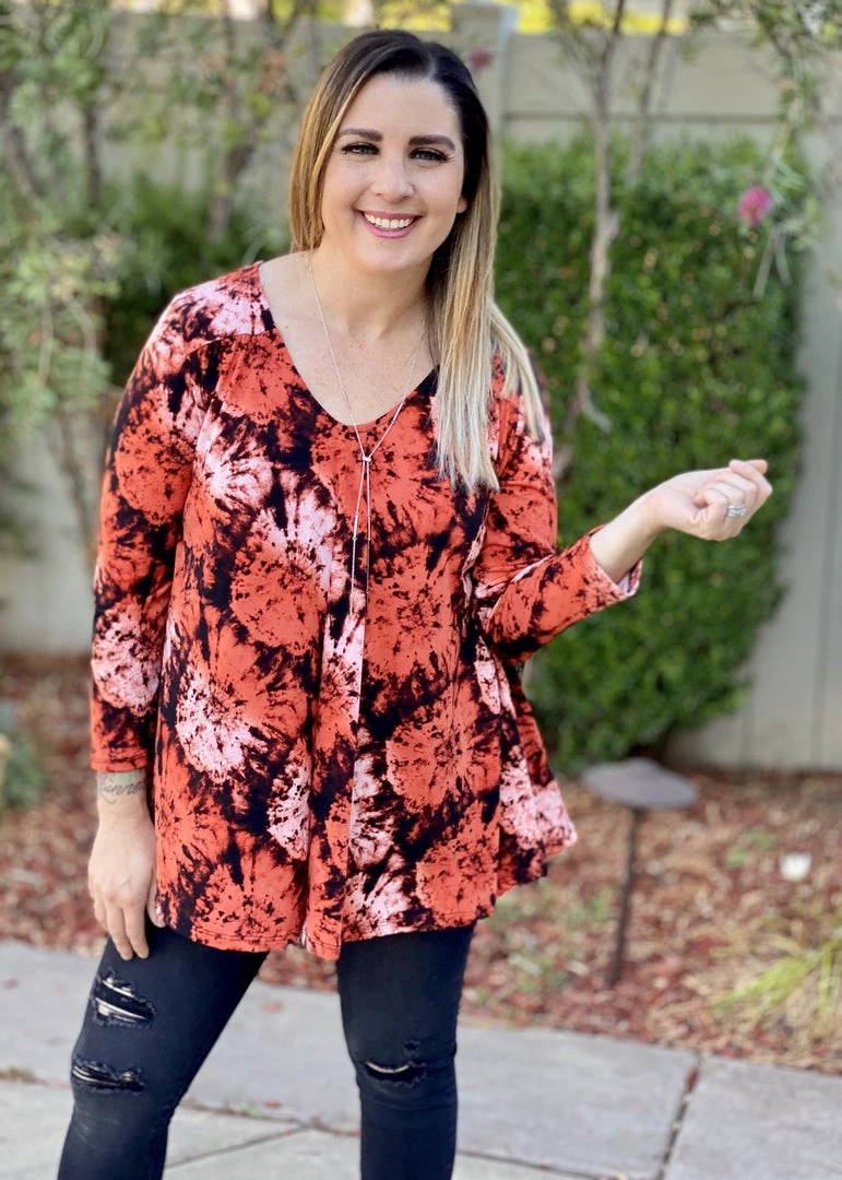 Boutique Simplified Sedona Sunset Long Sleeve Swing Tunic New Arrivals 4 Boutique Simplified Sedona Sunset Long Sleeve Swing Tunic New Arrivals