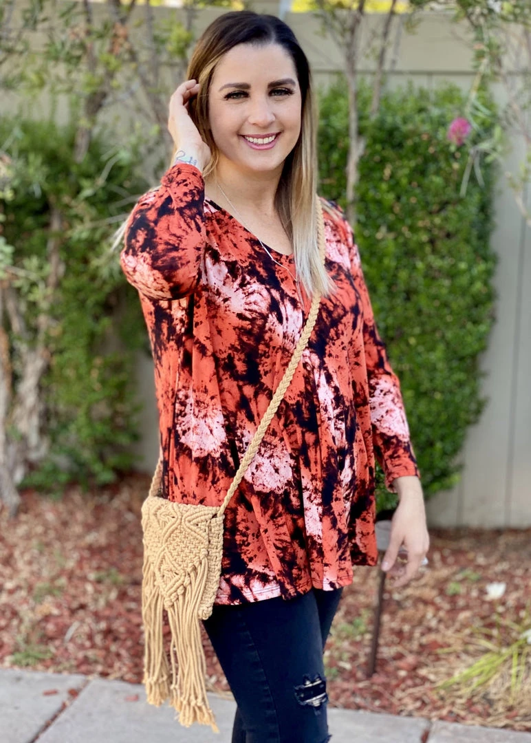Boutique Simplified Sedona Sunset Long Sleeve Swing Tunic New Arrivals 9 Boutique Simplified Sedona Sunset Long Sleeve Swing Tunic New Arrivals