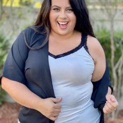 Boutique Simplified Classy Lace Trim Tank