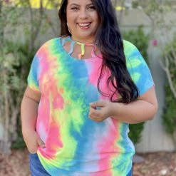 Boutique Simplified New Arrivals Raise The Bar Tie Dye Top