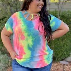 Boutique Simplified New Arrivals Raise The Bar Tie Dye Top