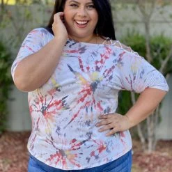 Boutique Simplified New Arrivals Radiate Love Open Shoulder Top