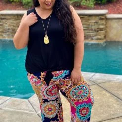 Boutique Simplified Beautiful Everyday Front Tie Tank