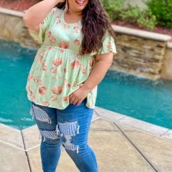 Boutique Simplified Pom Pom Joy Babydoll Tee New Arrivals