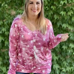 Boutique Simplified New Arrivals Ruby Star Long Sleeve Top