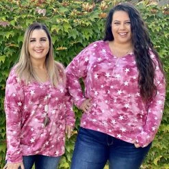 Boutique Simplified New Arrivals Ruby Star Long Sleeve Top