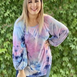 Boutique Simplified Blown Away Tie Dye Long Sleeve