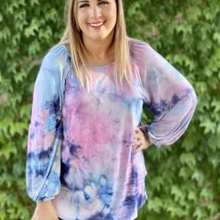 Boutique Simplified Blown Away Tie Dye Long Sleeve