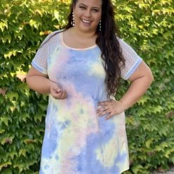 Boutique Simplified Unicorn Tie Dye Raglan Dress New Arrivals