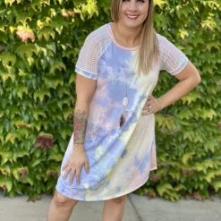 Boutique Simplified Unicorn Tie Dye Raglan Dress New Arrivals