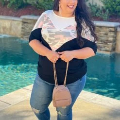 Boutique Simplified Girls Love To Play Camo Chevron Top New Arrivals