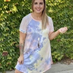 Boutique Simplified Unicorn Tie Dye Raglan Dress New Arrivals