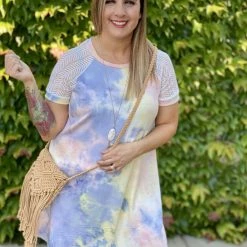 Boutique Simplified Unicorn Tie Dye Raglan Dress New Arrivals