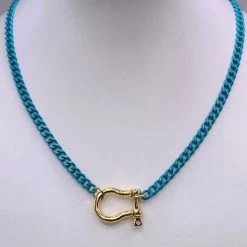 Iris & Rainbow Boutique New Arrivals #L986 Melania Clara Kris Necklace (Aqua)