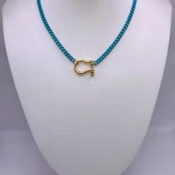 Iris & Rainbow Boutique New Arrivals #L986 Melania Clara Kris Necklace (Aqua)