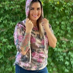 Boutique Simplified Enchanted Camo Hoodie New Arrivals