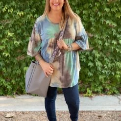Boutique Simplified Jazzy Tie Dye Ruffle Sleeve New Arrivals 18 Boutique Simplified Jazzy Tie Dye Ruffle Sleeve New Arrivals