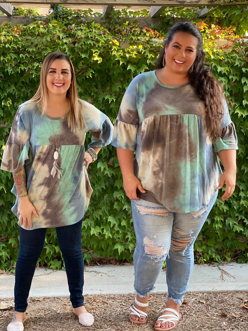 Boutique Simplified Jazzy Tie Dye Ruffle Sleeve New Arrivals 6 Boutique Simplified Jazzy Tie Dye Ruffle Sleeve New Arrivals
