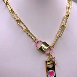 Iris & Rainbow Boutique New Arrivals #M141 Melania Clara - Necklace Candy Cane Gold
