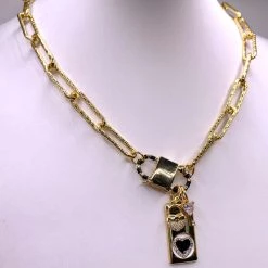 Iris & Rainbow Boutique New Arrivals #M141 Melania Clara - Necklace Candy Cane Gold