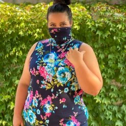 Boutique Simplified Everyday Essentials Tank In Floral New Arrivals