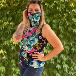 Boutique Simplified Everyday Essentials Tank In Floral New Arrivals