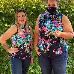 Boutique Simplified Everyday Essentials Tank In Floral New Arrivals