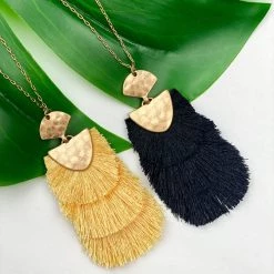 Boutique Simplified Tiered Fringe Pendant Necklace New Arrivals