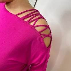 Iris & Rainbow Boutique New Arrivals #L970 Thank God I Found This Top (Magenta)