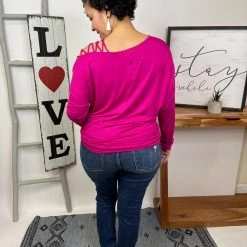 Iris & Rainbow Boutique New Arrivals #L970 Thank God I Found This Top (Magenta)