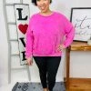 Iris & Rainbow Boutique New Arrivals #L985 Fuchsia Is Mine Top