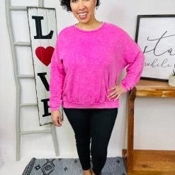 Iris & Rainbow Boutique New Arrivals #L985 Fuchsia Is Mine Top