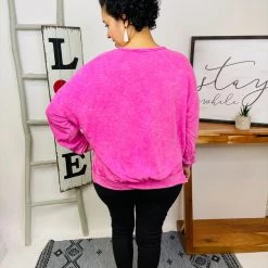Iris & Rainbow Boutique New Arrivals #L985 Fuchsia Is Mine Top