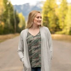 No Ship Drop Ship New Arrivals Love That For You Gray Cardigan