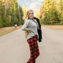 No Ship Drop Ship Winter In The Rockies Plaid Joggers