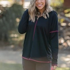 Boutique Simplified Best Black Hoodie In Town