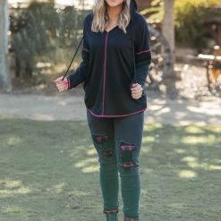 Boutique Simplified Best Black Hoodie In Town