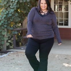 Boutique Simplified Holiday Glitz Long Sleeve Top New Arrivals