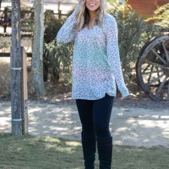 Boutique Simplified Oakley Ombre Long Sleeve Top New Arrivals