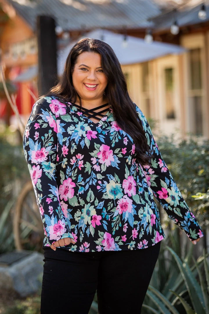 Boutique Simplified New Arrivals Botanical Goddess Criss Cross Top 3 Boutique Simplified New Arrivals Botanical Goddess Criss Cross Top