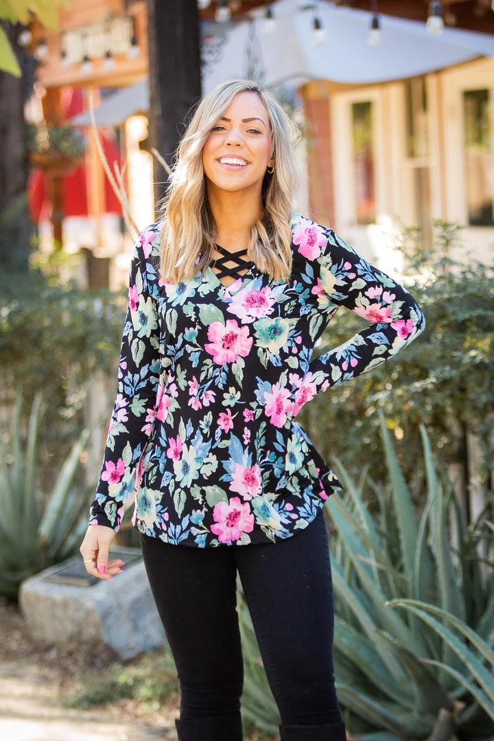 Boutique Simplified New Arrivals Botanical Goddess Criss Cross Top 6 Boutique Simplified New Arrivals Botanical Goddess Criss Cross Top