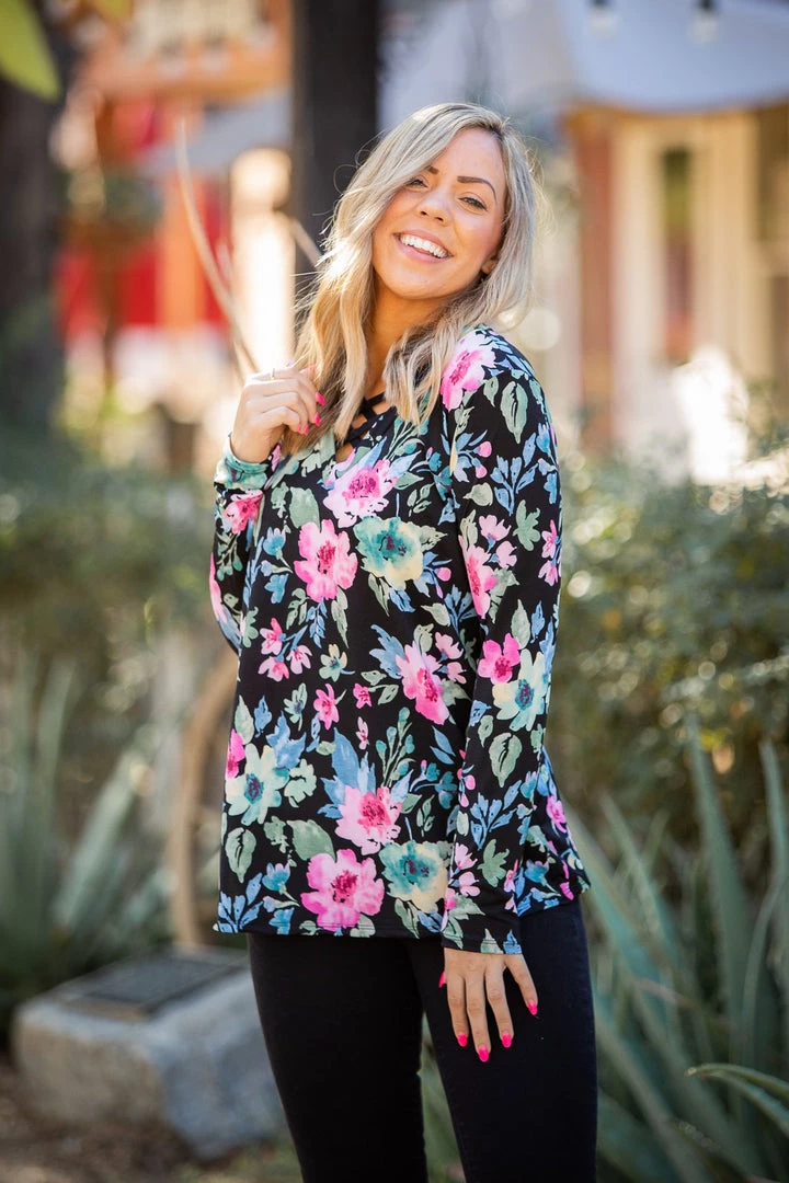 Boutique Simplified New Arrivals Botanical Goddess Criss Cross Top 5 Boutique Simplified New Arrivals Botanical Goddess Criss Cross Top