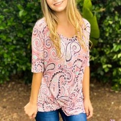 Boutique Simplified New Arrivals Perfectly Paisley Twist Top