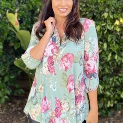 Boutique Simplified Picture Perfect 3/4 Sleeve Tunic New Arrivals